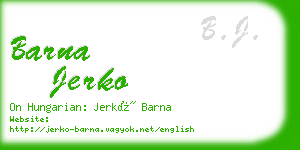 barna jerko business card